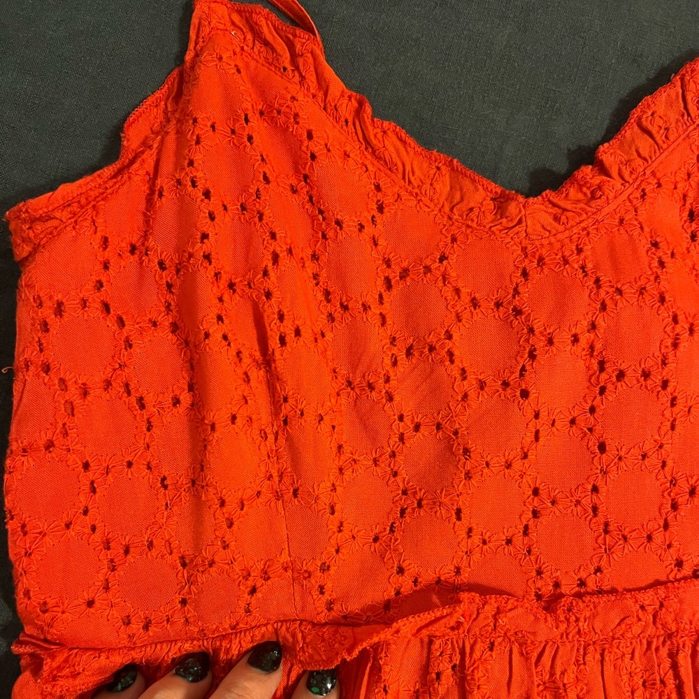 Sim & Sam Red Orange Sundress